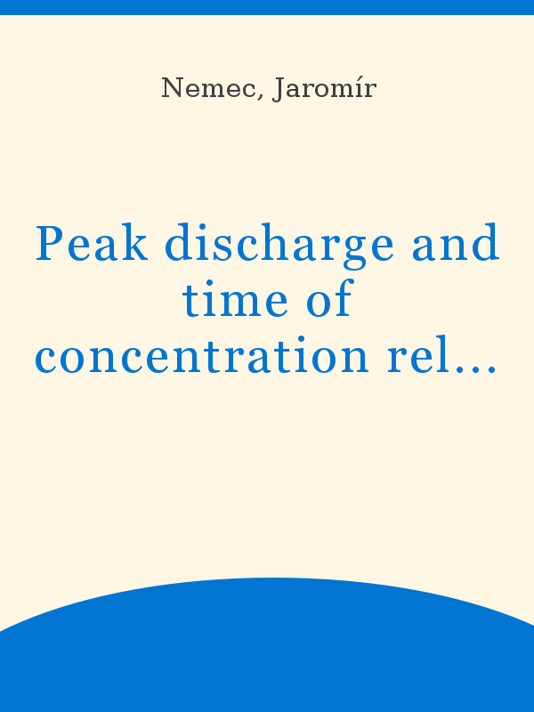Peak discharge and time of concentration relation to rain 